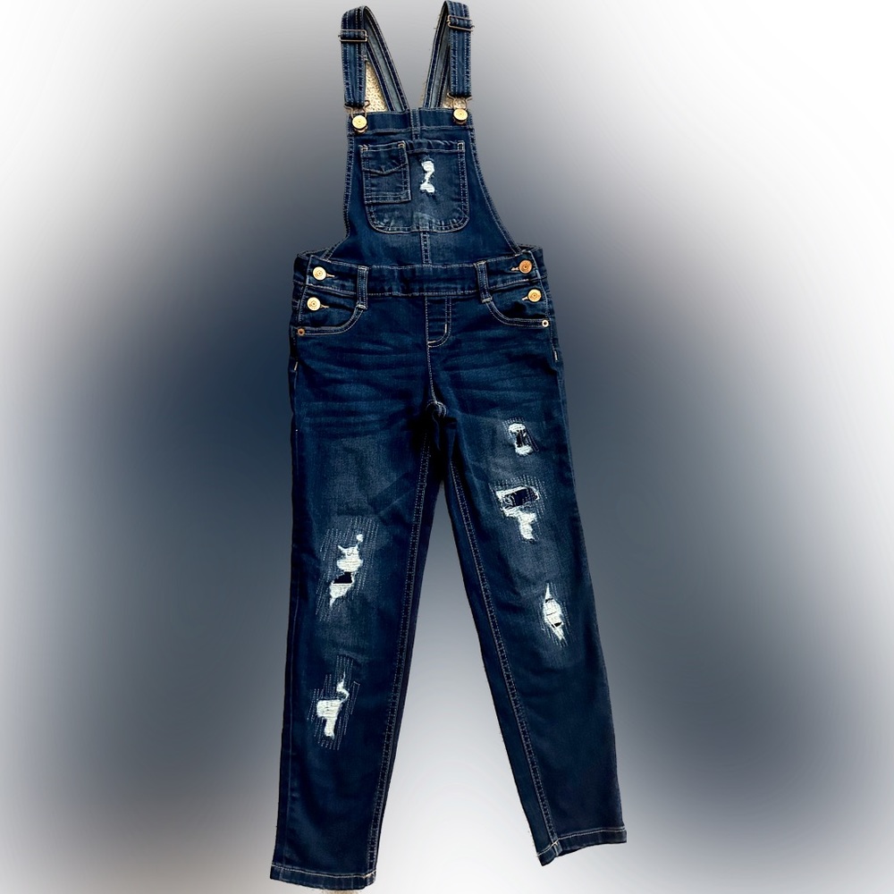 Justice - Denim overalls girls size 8